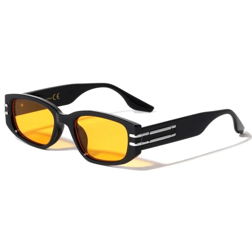 Women Sunglasses Fashion Retro RectanglebYellow‎ Lens Fashion Trendy Street Wear